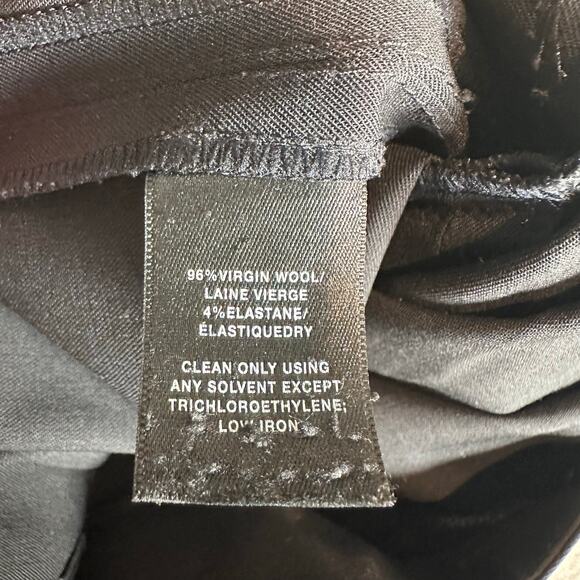 Lafayette 148 Women's Menswear Virgin Wool Stretch Trouser Pant Black 6 - Picture 8 of 11